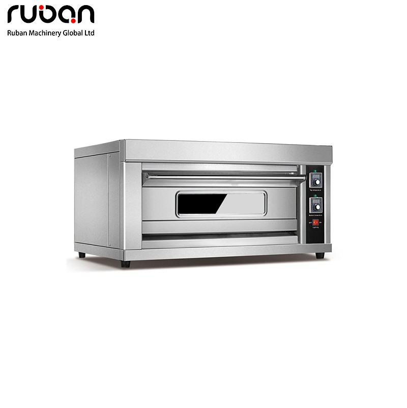 Horno eléctrico comercial de acero inoxidable de 1 piso y 1 bandeja para cocina, pizzería, panadería y pastelería. Horno de piso clásico eléctrico con temporizador. - Ruban