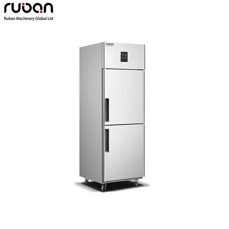 Refrigerador-congelador vertical comercial de acero inoxidable con sistema de enfriamiento directo - Ruban
