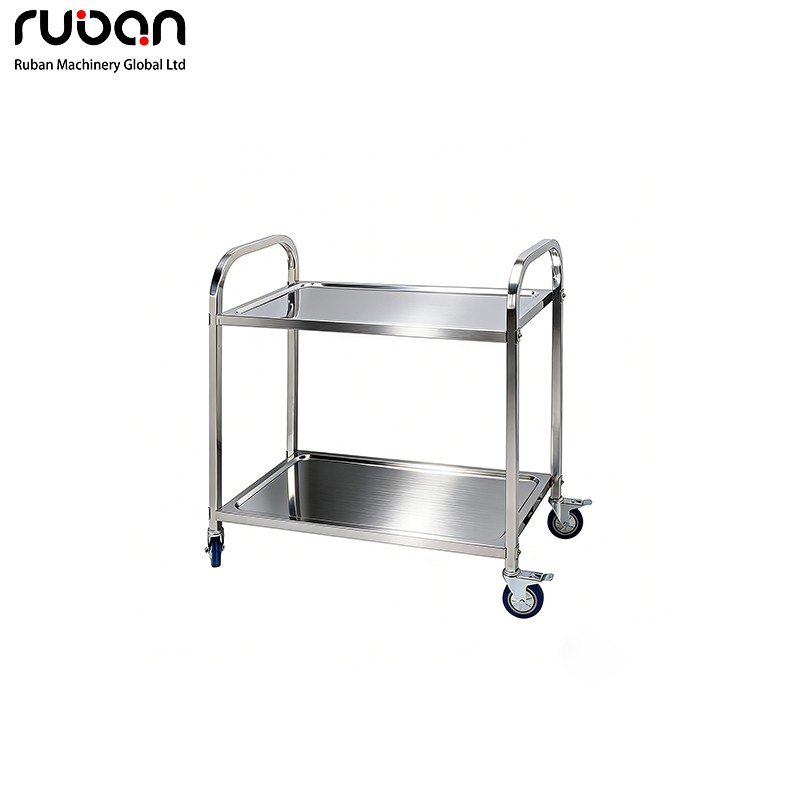 Carro de servicio de acero inoxidable - Carro comercial de catering de 2/3 niveles con ruedas - Ruban