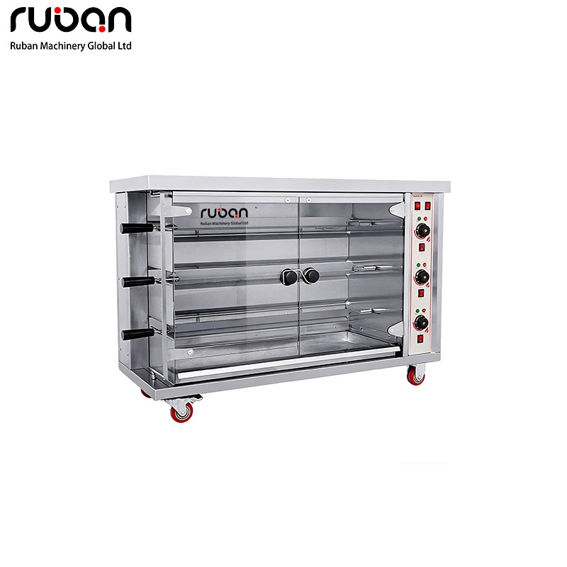 Horno asador comercial de acero inoxidable para pollos. - Ruban