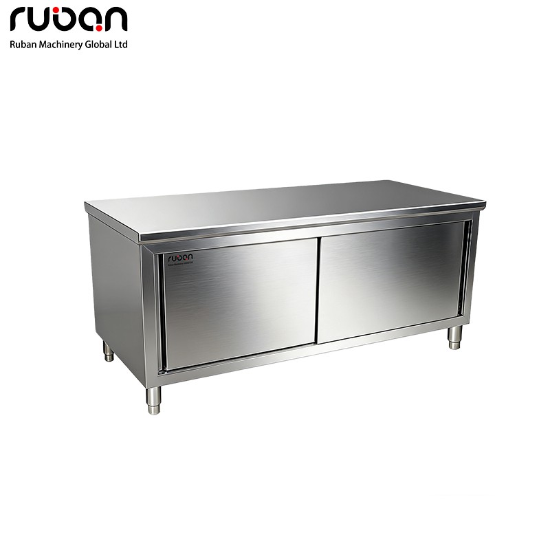 Mesa comercial de acero inoxidable CabiWork, banco de mesa, gabinete de acero inoxidable para restaurante, buffet, cocina, preparación de alimentos - Ruban