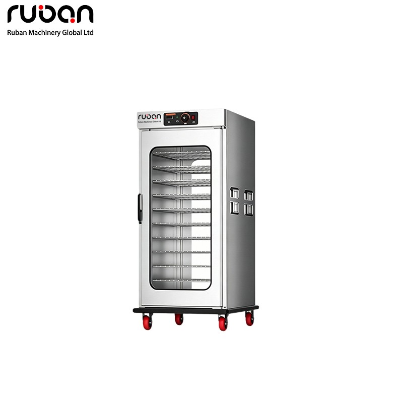 Carrito calentador de alimentos comercial con puerta de cristal para catering y buffets. - Ruban