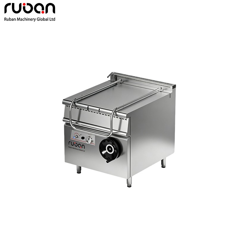 Sartén basculante comercial para estofar a gas – Sartén de acero inoxidable de 80 L para cocinar grandes cantidades de comida. - Ruban