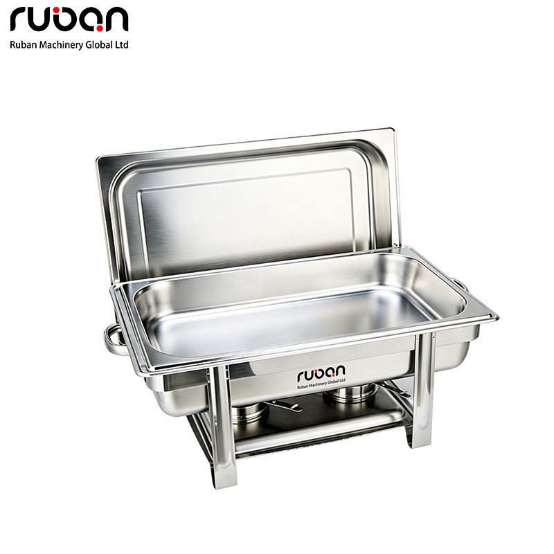 Calentador de alimentos Ruban de acero inoxidable | Calentador de buffet comercial con tapa enrollable para hoteles y restaurantes - Ruban