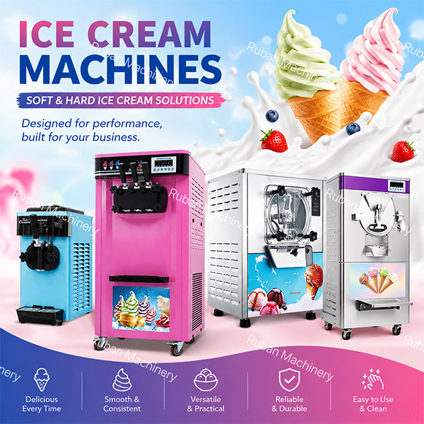 Guía completa de compra de máquinas de helado comerciales | ¿Cómo elegir entre máquinas de helado suave y helado duro? Una guía de compras para tiendas de té con leche y postres.
