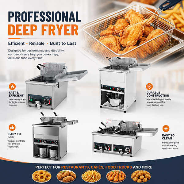 ¿Cómo elegir una freidora comercial eficiente? Análisis en profundidad de la freidora eléctrica de doble tanque con elemento elevable.
